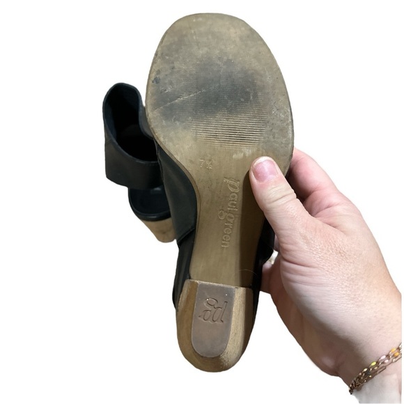 EUC - Paul Green Cayenne Peep Toe Booties - black - UK 7.5/US10 - Picture 5 of 8